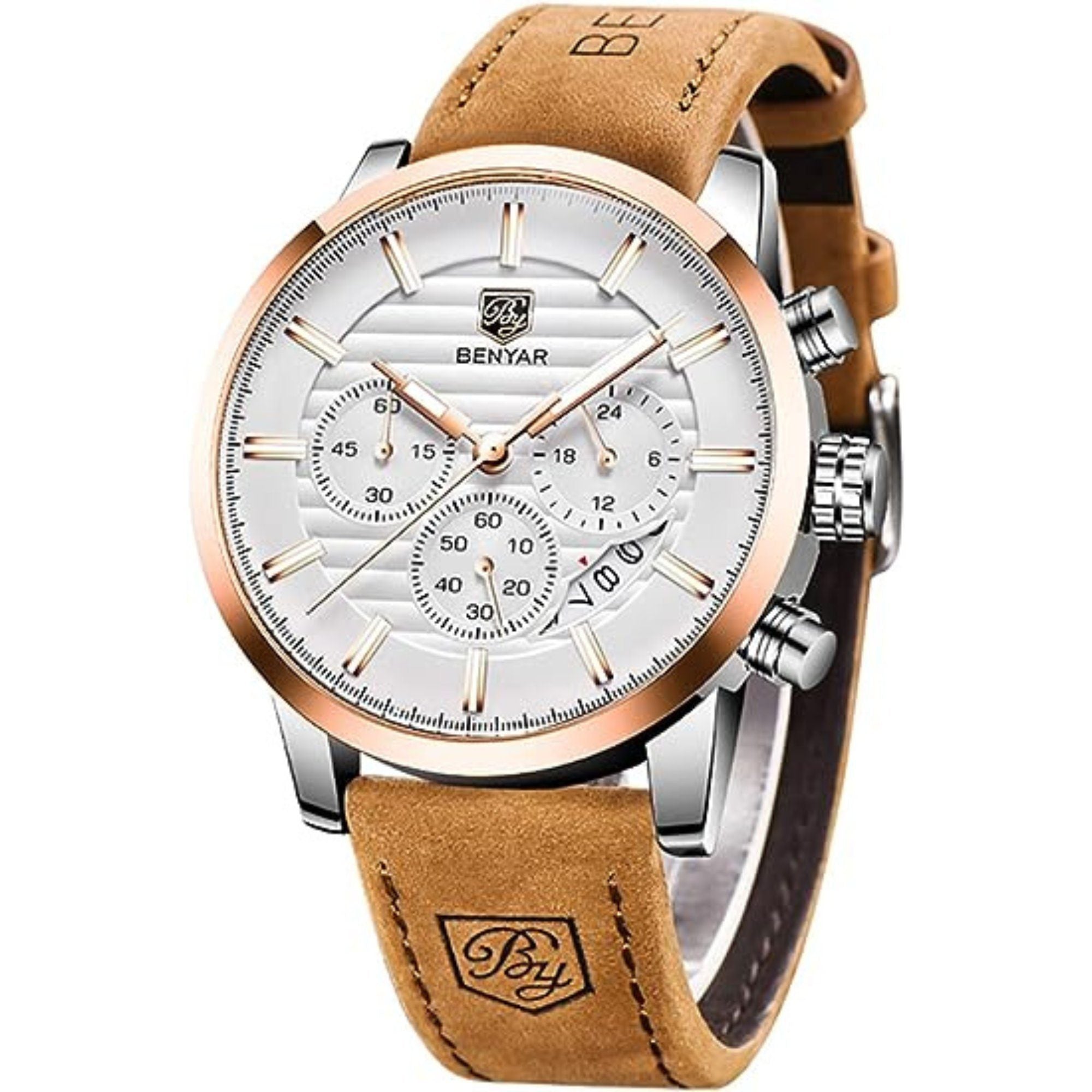 Chronograph Herren-Uhren Analog Quarzunhr BY 5104