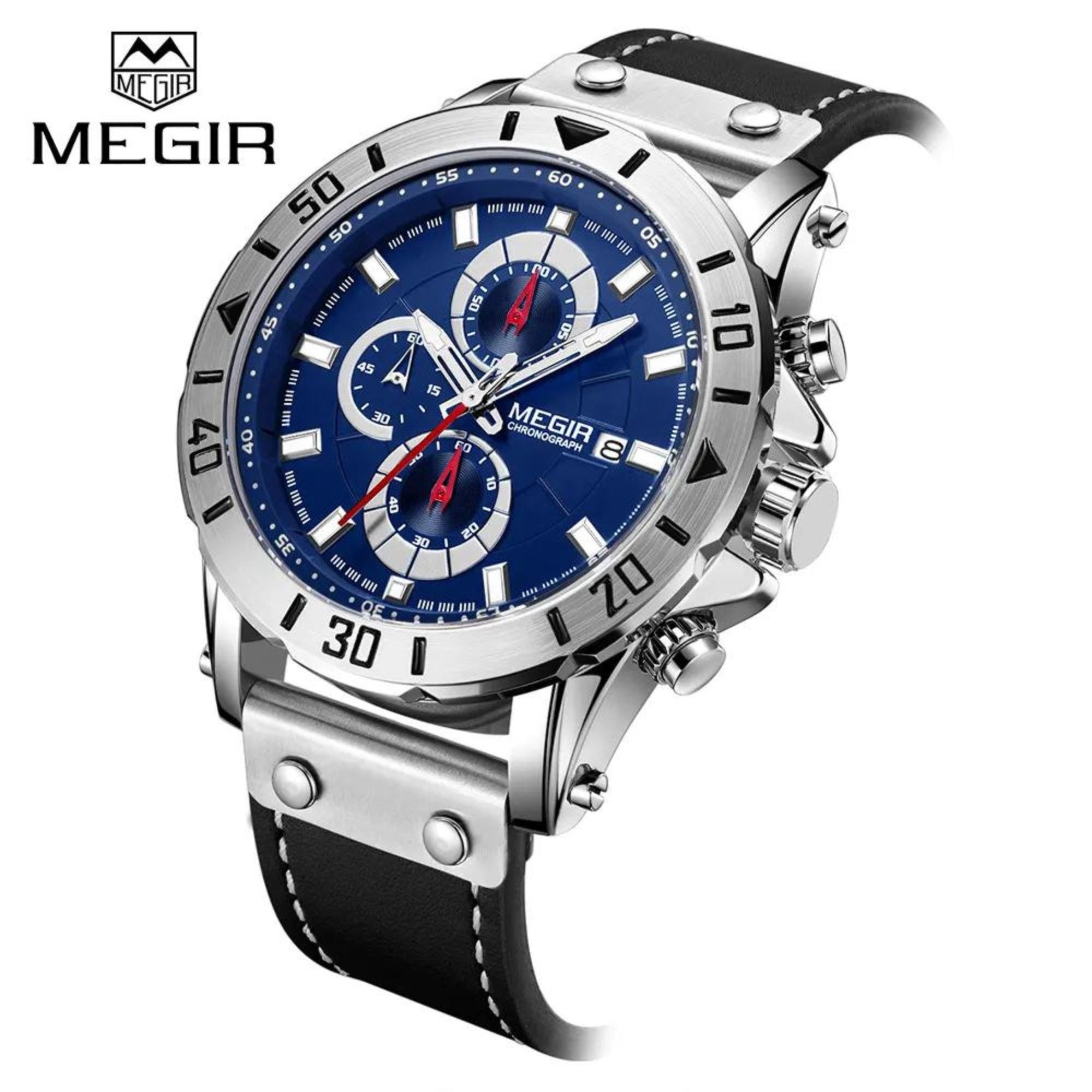 Chronograph Herren Uhren Analog Megir 2081